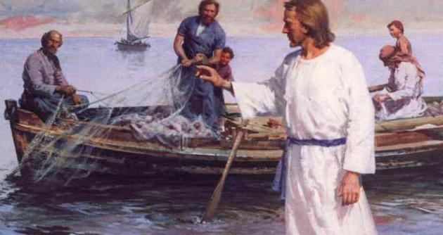 Jesús a la orilla del mar de Galilea